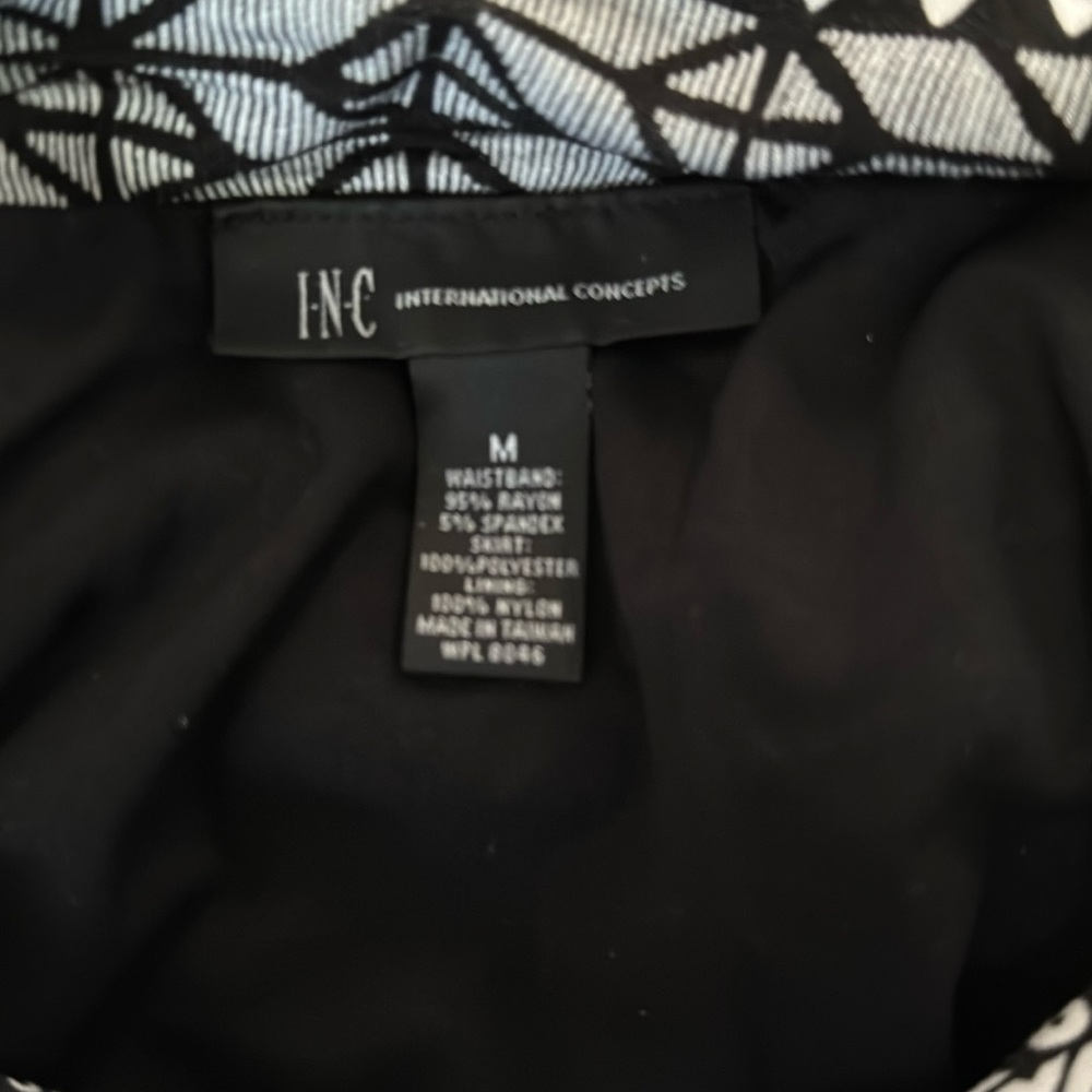INC Intl’ Concepts Black/White Asymmetrical convertible dress/skirt Maxi Skirt - Picture 2 of 6